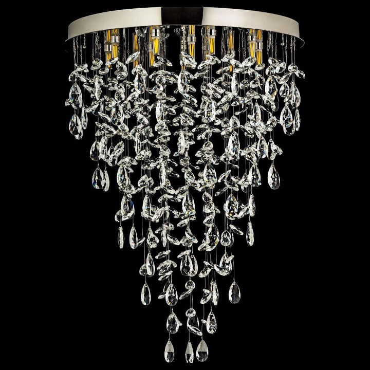 Люстра на штанге arti lampadari flusso nickel flusso h 1.4.55.638 n