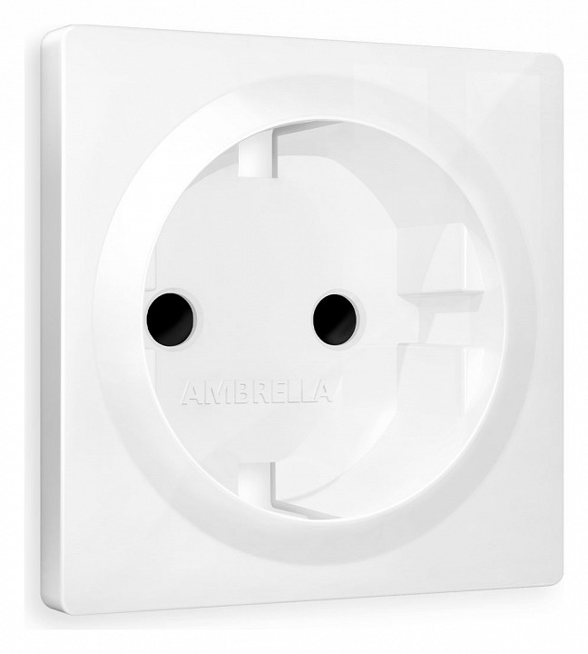 Накладка для розетки с заземлением и со шторками ambrella volt alfa ap1070