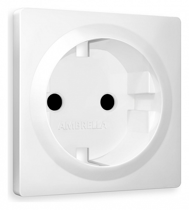 Накладка для розетки с заземлением и со шторками ambrella volt alfa ap1270