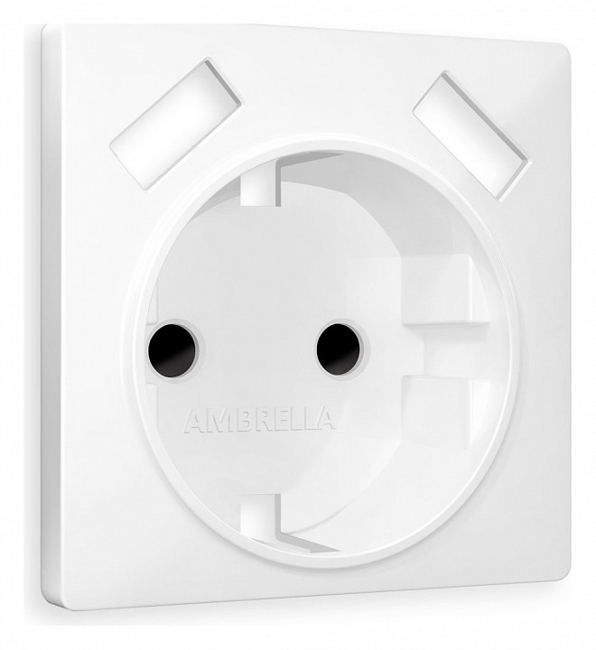 Накладка для розетки с заземлением и со шторками и 2хusb type a ambrella volt alfa ap1290