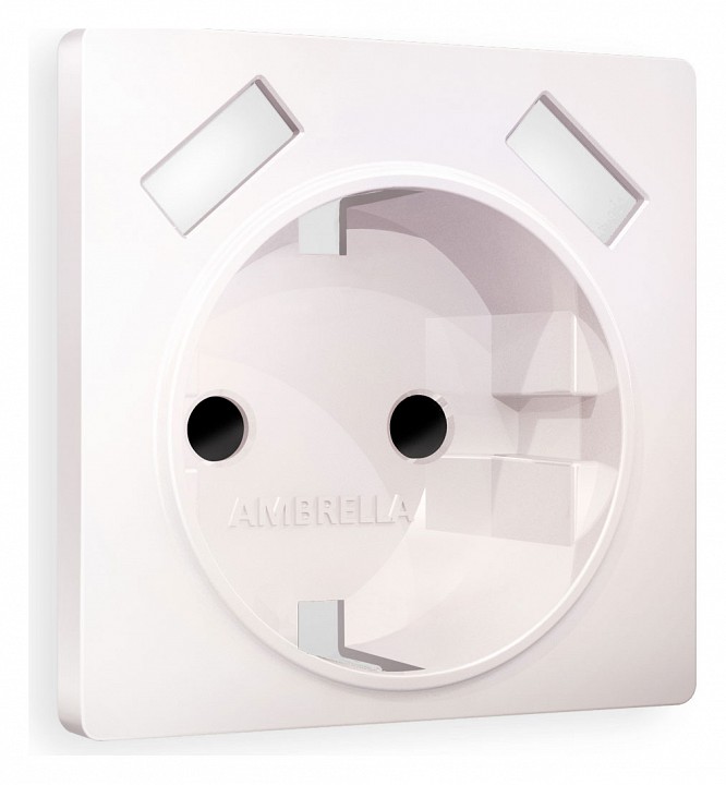 Накладка для розетки с заземлением и со шторками и 2хusb type a ambrella volt alfa ap2090