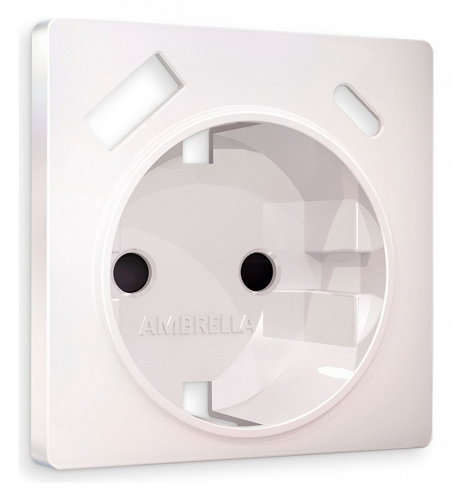 Накладка для розетки с заземлением и со шторками и 2хusb type a и c ambrella volt alfa ap2100