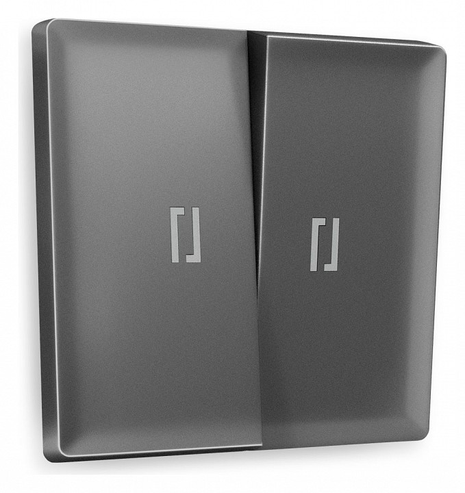 Клавиши для выключателя двухклавишного c подсветкой ambrella volt alfa ap6540