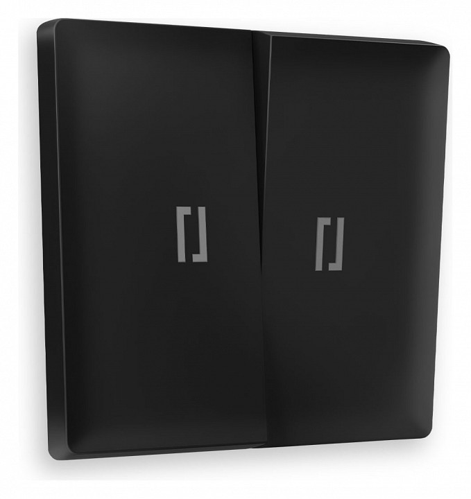 Клавиши для выключателя двухклавишного c подсветкой ambrella volt alfa ap8040