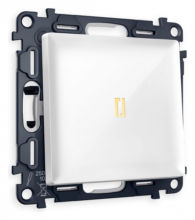 Выключатель одноклавишный с подсветкой без рамки ambrella volt alfa ma102010