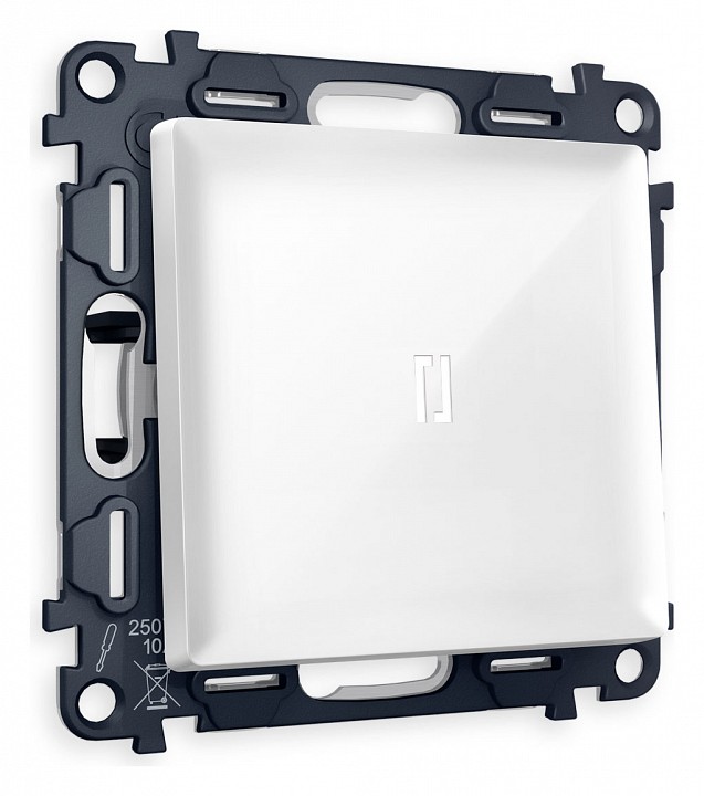 Выключатель одноклавишный с подсветкой без рамки ambrella volt alfa ma102015