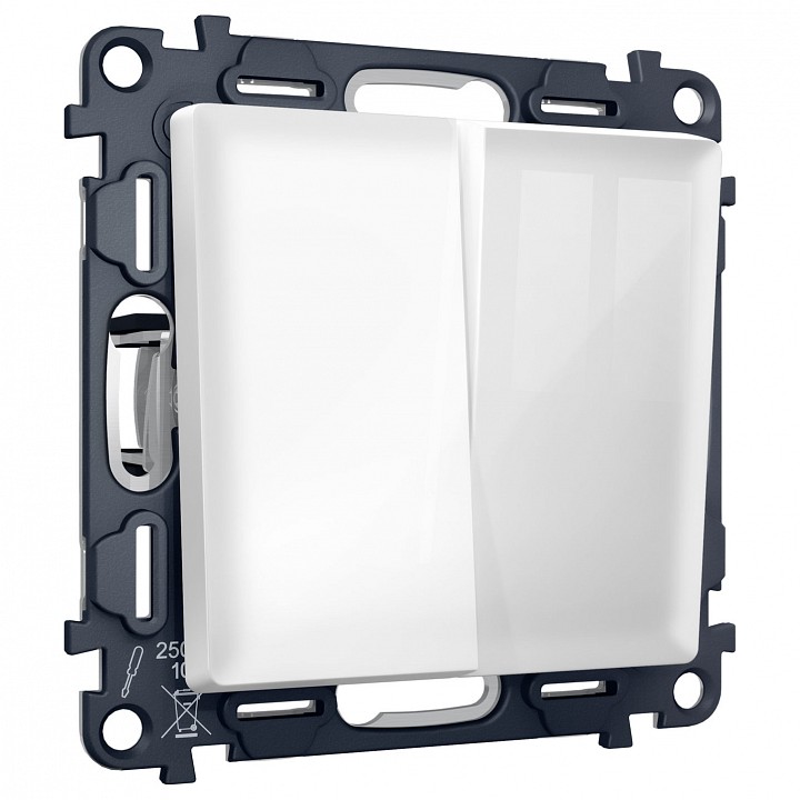 Выключатель перекрестный двухклавишный без рамки ambrella volt alfa ma103030