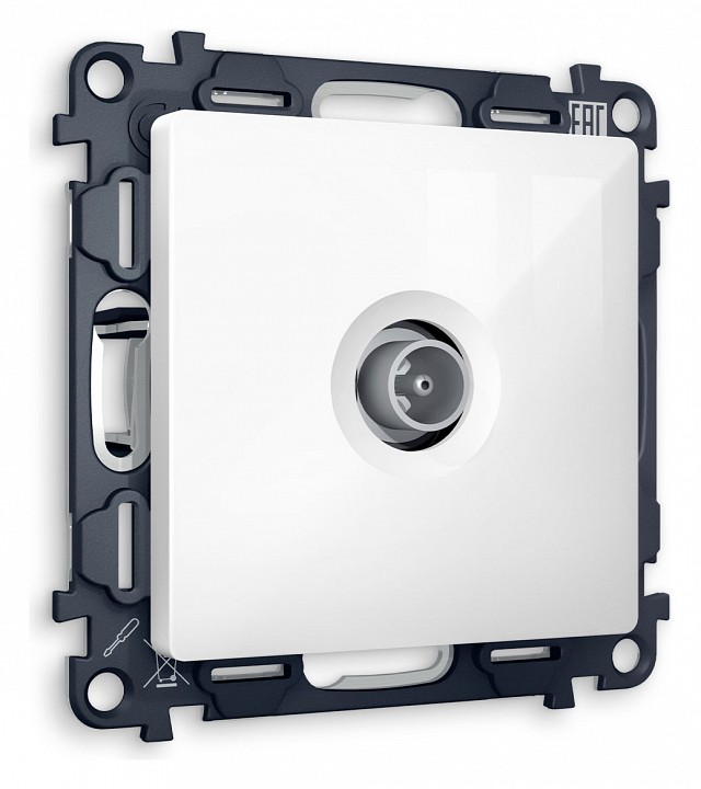 Тв-розетка проходная без рамки ambrella volt alfa ma113030