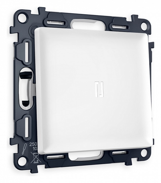 Выключатель проходной одноклавишный с подсветкой ambrella volt alfa ma122035