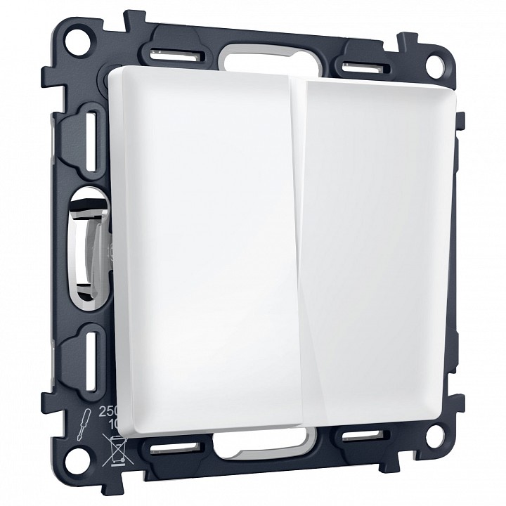 Выключатель перекрестный двухклавишный без рамки ambrella volt alfa ma123030