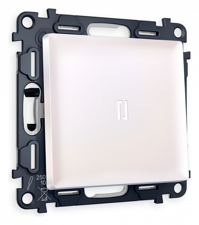 Выключатель одноклавишный с подсветкой без рамки ambrella volt alfa ma202015