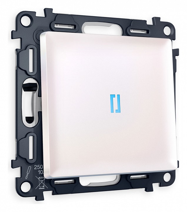 Выключатель одноклавишный с подсветкой без рамки ambrella volt alfa ma202020