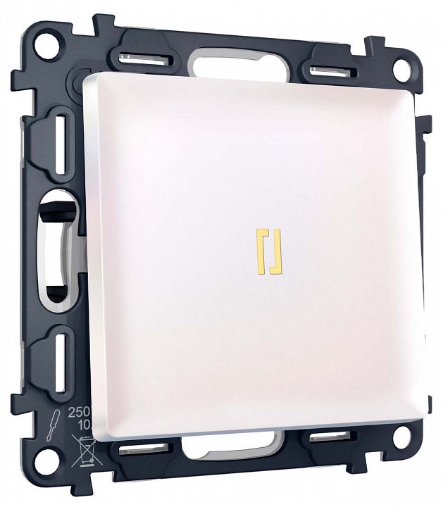 Выключатель самовозвратный одноклавишный с подсветкой, Без рамки ambrella volt ma ma202050