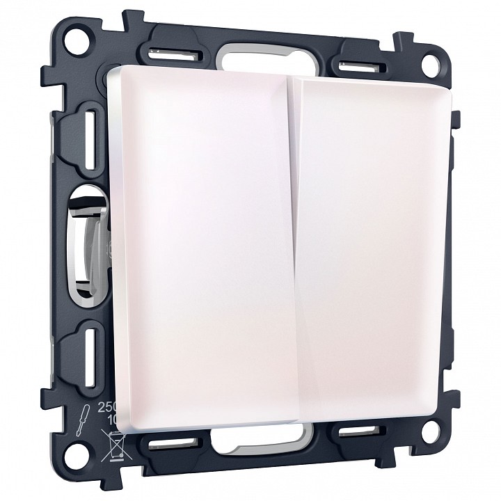 Выключатель перекрестный двухклавишный без рамки ambrella volt alfa ma203030