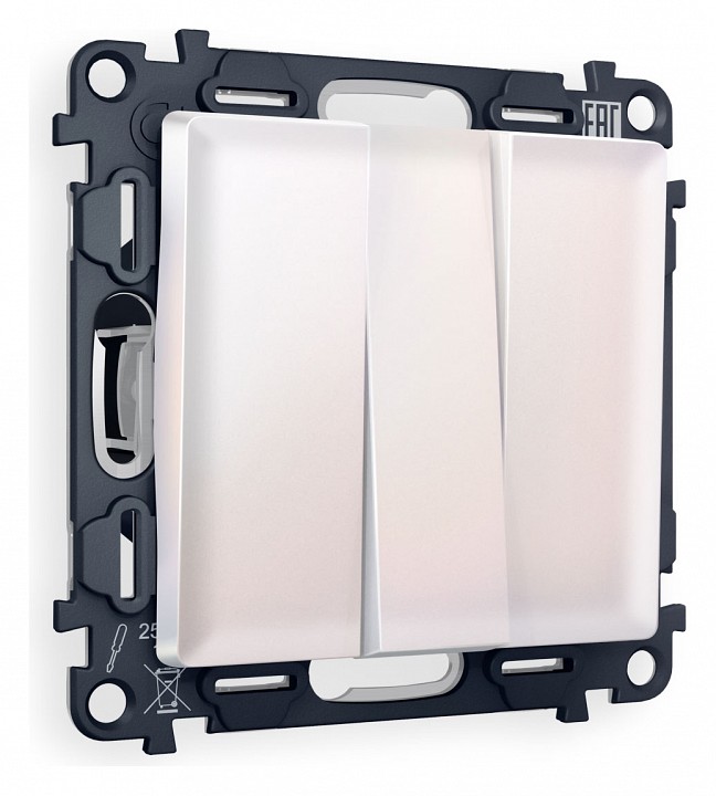 Выключатель трехклавишный без рамки ambrella volt alfa ma205010