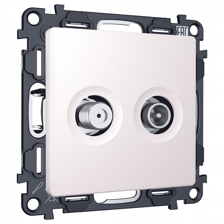 Тв-розетка и sat-розетка оконечная без рамки ambrella volt alfa ma213310