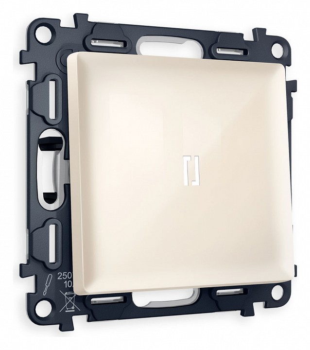 Выключатель одноклавишный с подсветкой без рамки ambrella volt alfa ma302015