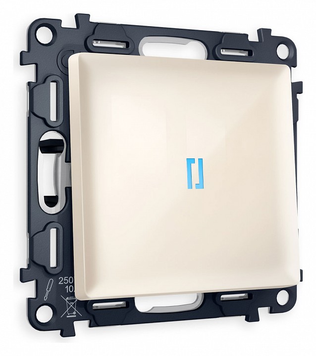 Выключатель одноклавишный с подсветкой без рамки ambrella volt alfa ma302020