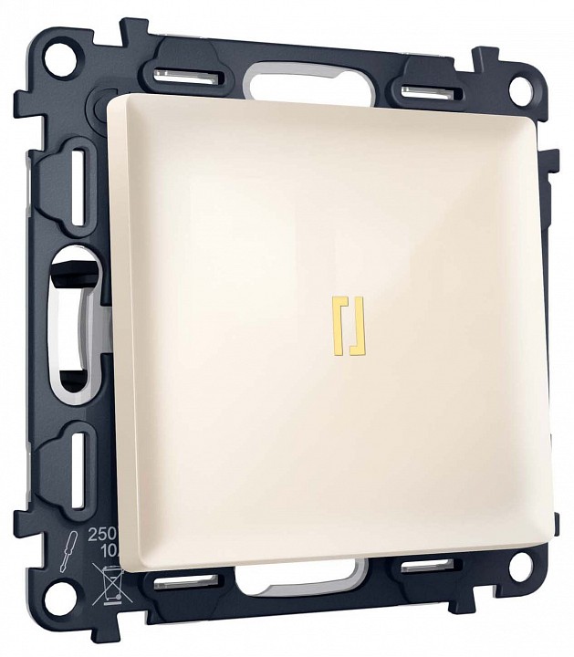 Выключатель самовозвратный одноклавишный с подсветкой, Без рамки ambrella volt ma ma302050