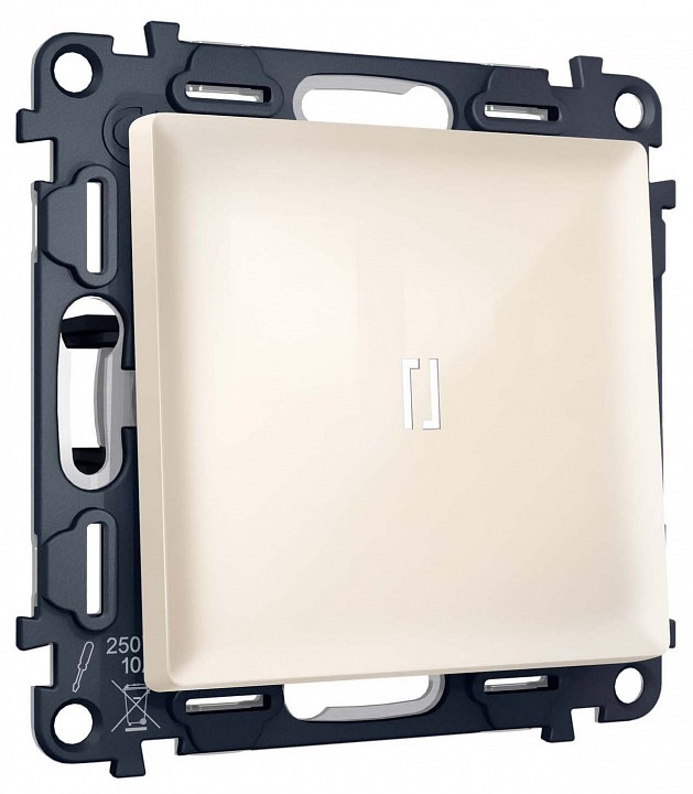 Выключатель самовозвратный одноклавишный с подсветкой, Без рамки ambrella volt ma ma302055