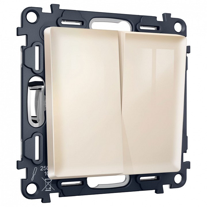 Выключатель перекрестный двухклавишный без рамки ambrella volt alfa ma303030