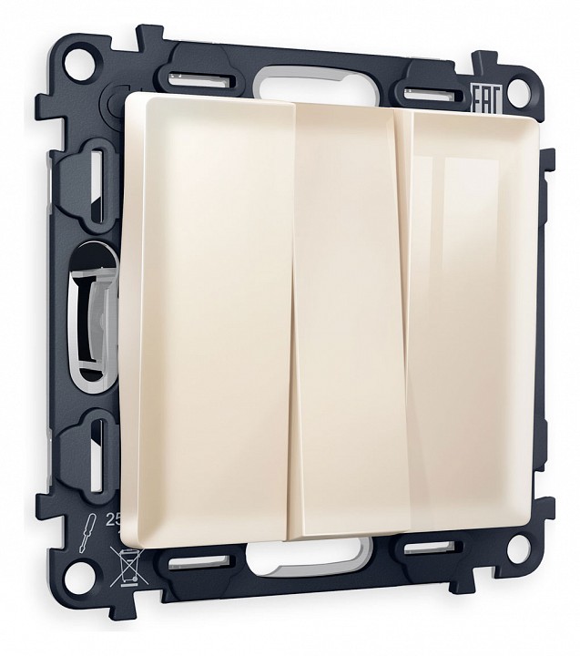 Выключатель трехклавишный без рамки ambrella volt alfa ma305010