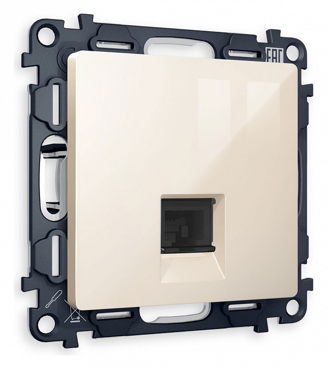 Розетка ethernet rj-45 и со шторками, Без рамки ambrella volt alfa ma312010