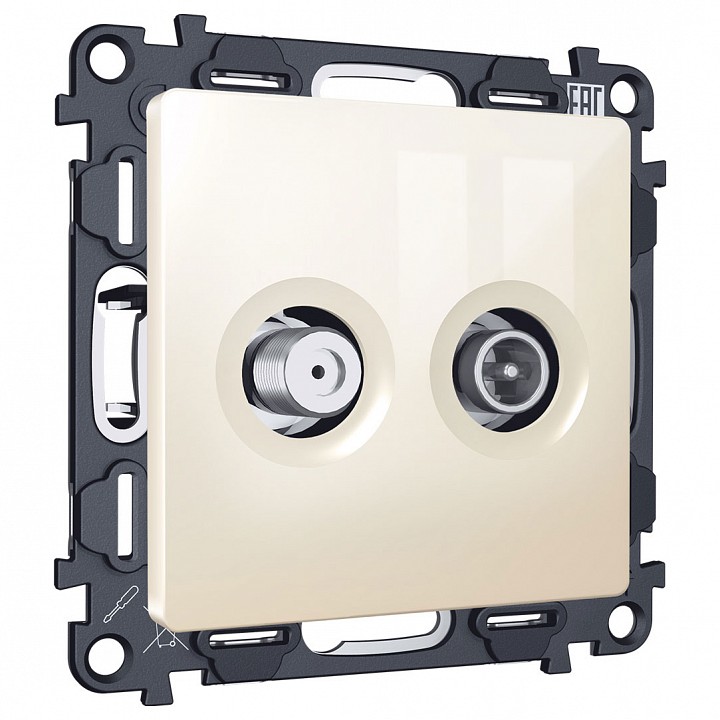 Тв-розетка и sat-розетка оконечная без рамки ambrella volt alfa ma313310