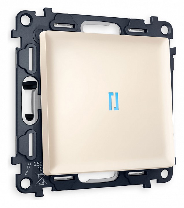 Выключатель одноклавишный с подсветкой без рамки ambrella volt alfa ma322020