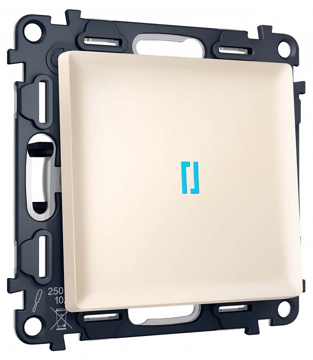 Выключатель самовозвратный одноклавишный с подсветкой, Без рамки ambrella volt ma ma322060