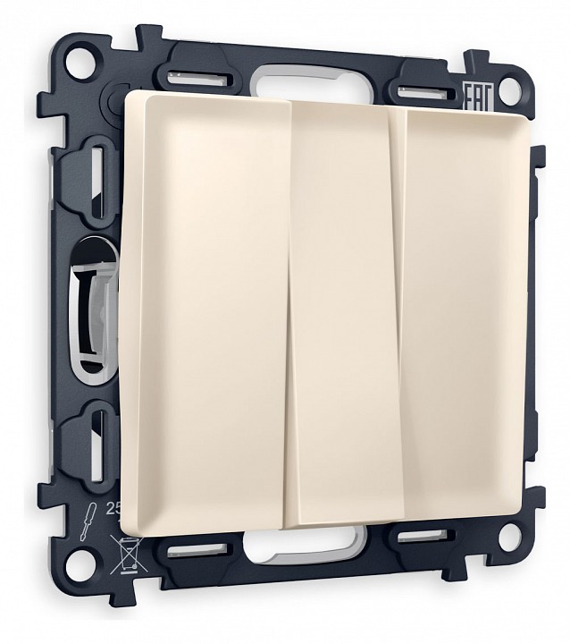 Выключатель трехклавишный без рамки ambrella volt alfa ma325010