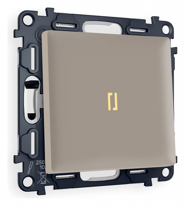 Выключатель проходной одноклавишный с подсветкой ambrella volt alfa ma362030