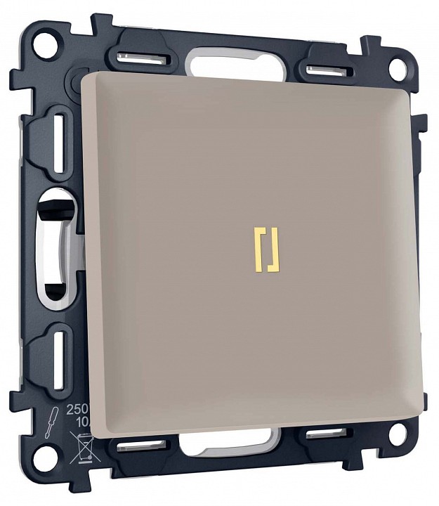 Выключатель самовозвратный одноклавишный с подсветкой, Без рамки ambrella volt ma ma362050