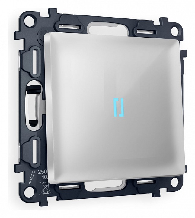 Выключатель проходной одноклавишный с подсветкой ambrella volt alfa ma402040