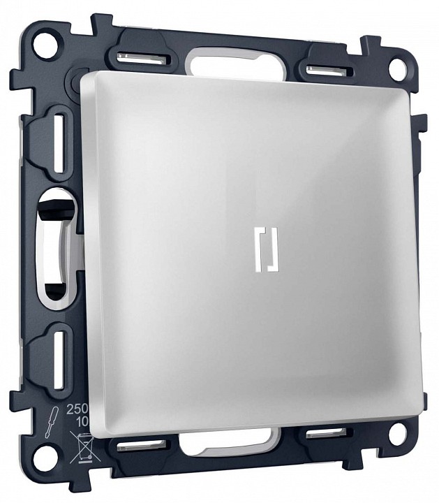 Выключатель самовозвратный одноклавишный с подсветкой, Без рамки ambrella volt ma ma402055