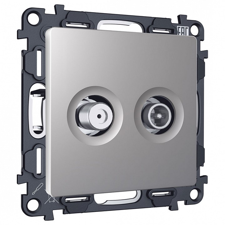 Тв-розетка и sat-розетка оконечная без рамки ambrella volt alfa ma513310