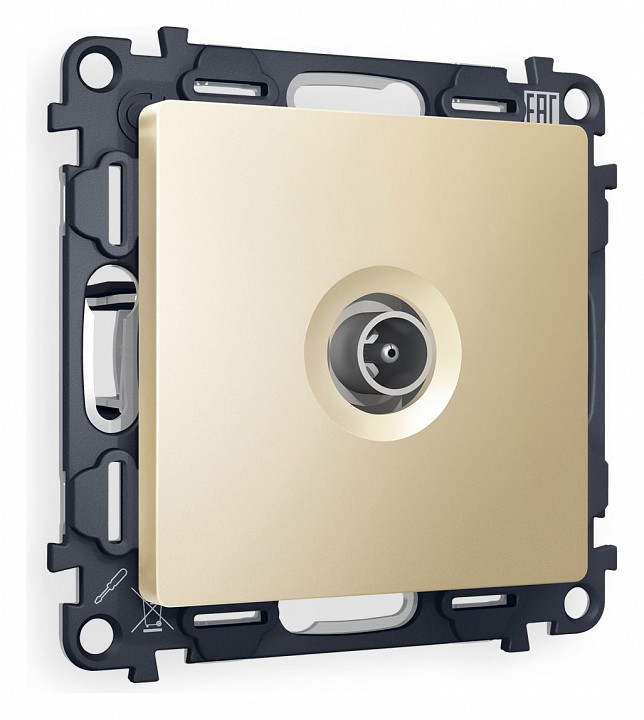 Тв-розетка проходная без рамки ambrella volt alfa ma613030