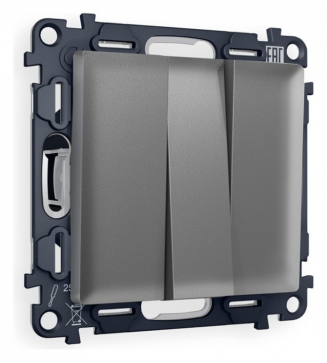 Выключатель трехклавишный без рамки ambrella volt alfa ma655010