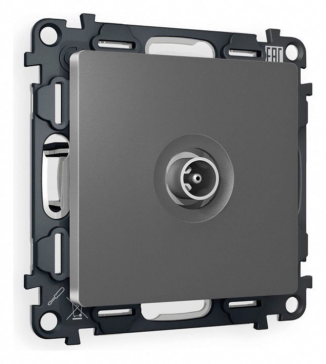 Тв-розетка проходная без рамки ambrella volt alfa ma663030