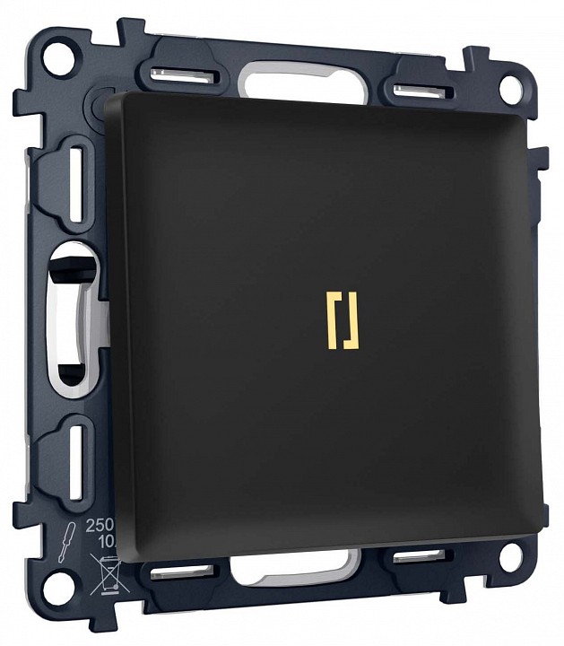 Выключатель самовозвратный одноклавишный с подсветкой, Без рамки ambrella volt ma ma802050