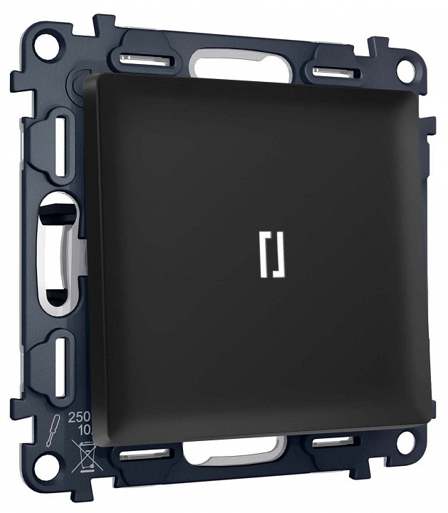 Выключатель самовозвратный одноклавишный с подсветкой, Без рамки ambrella volt ma ma802055