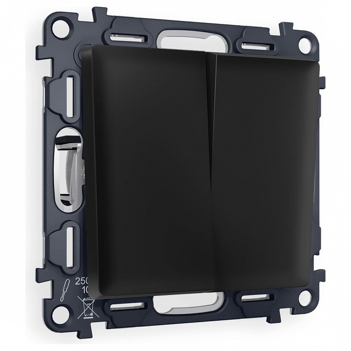 Выключатель перекрестный двухклавишный без рамки ambrella volt alfa ma803030