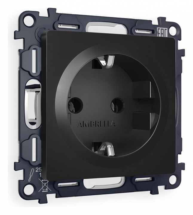 Розетка с заземлением, Без рамки ambrella volt alfa ma806010