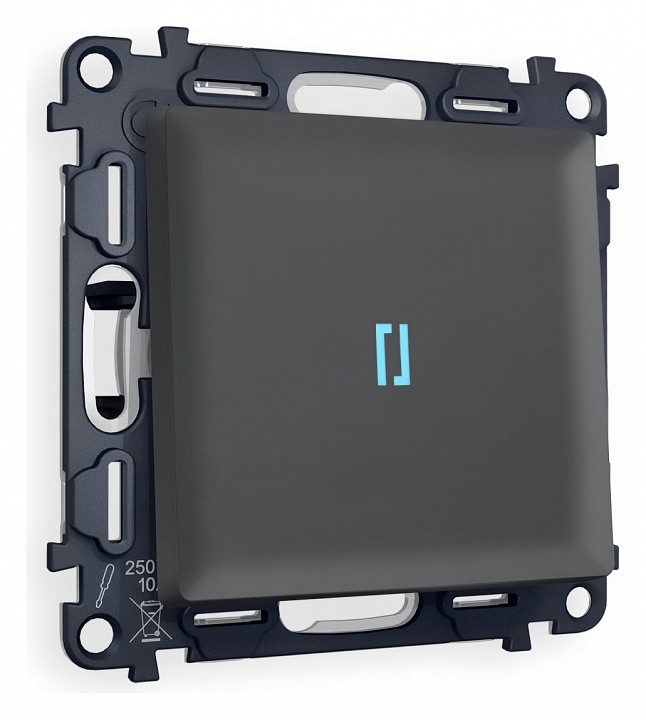 Выключатель проходной одноклавишный с подсветкой ambrella volt alfa ma902040