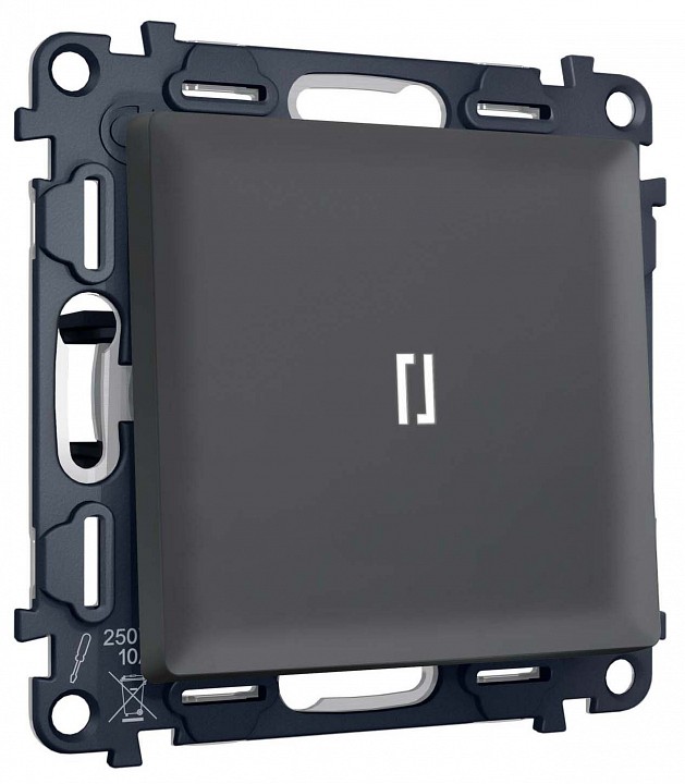 Выключатель самовозвратный одноклавишный с подсветкой, Без рамки ambrella volt ma ma902055