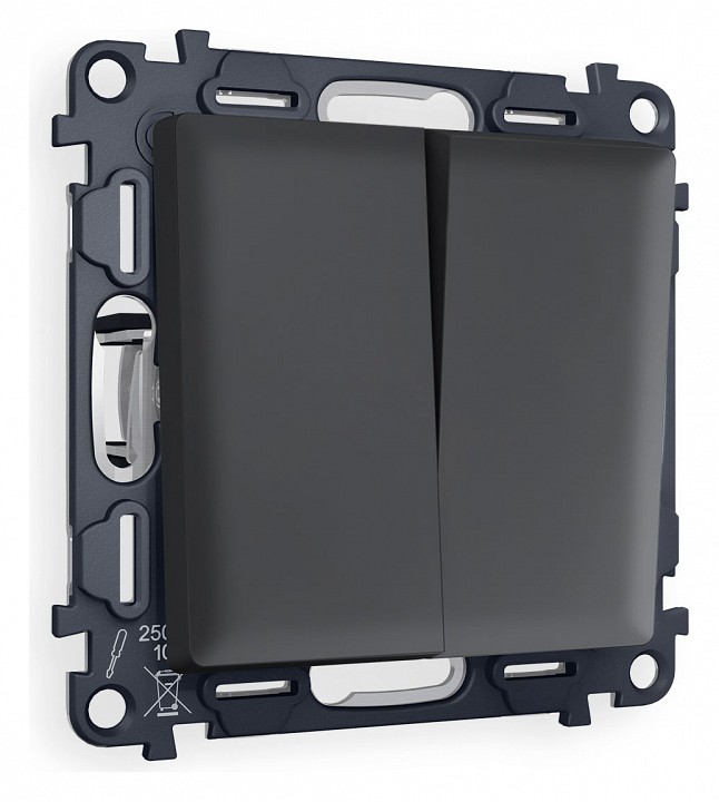 Выключатель проходной двухклавишный ambrella volt alfa ma903020