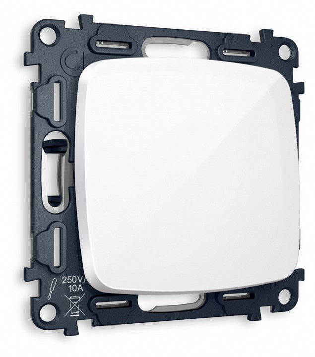 Выключатель одноклавишный без рамки ambrella volt omega mo101010