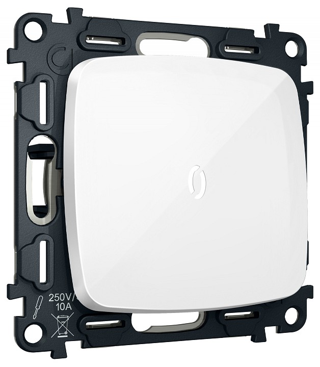 Выключатель самовозвратный одноклавишный с подсветкой, Без рамки ambrella volt mo mo102055