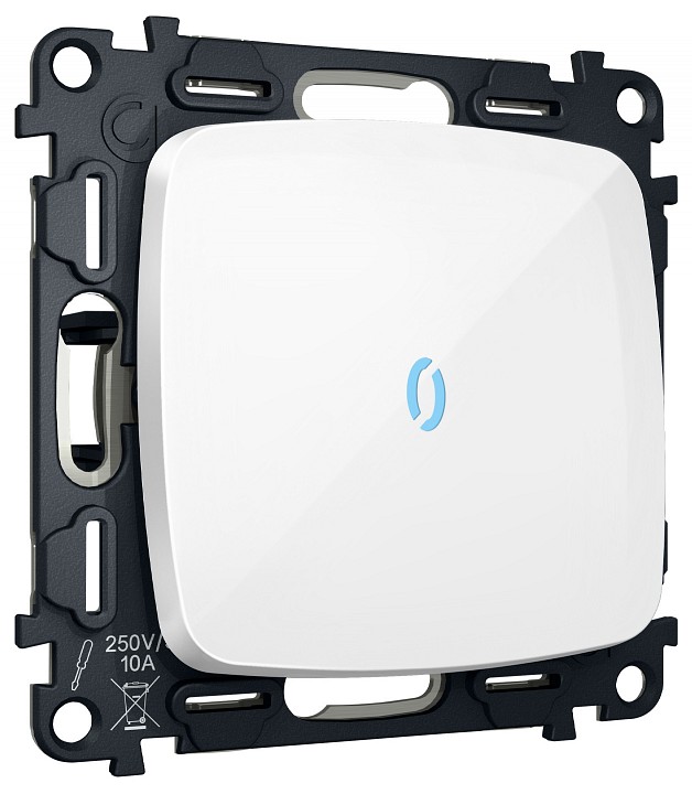 Выключатель самовозвратный одноклавишный с подсветкой, Без рамки ambrella volt mo mo102060