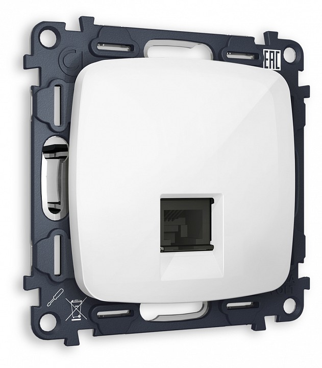 Розетка двойная ethernet rj-45 без рамки ambrella volt omega mo112010